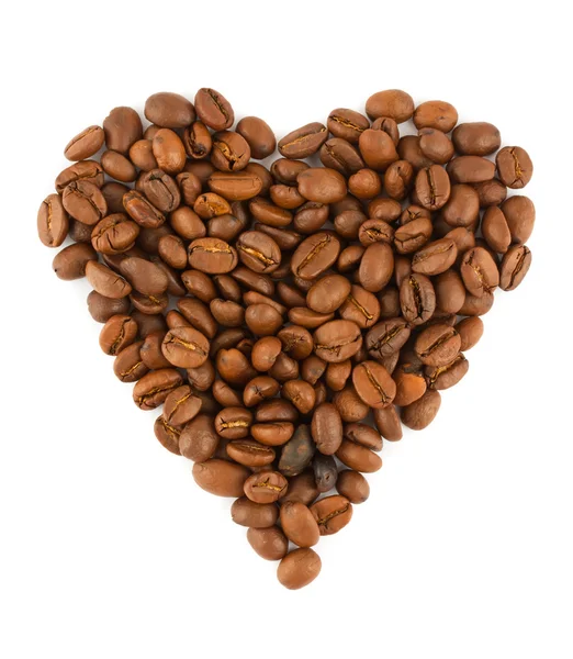 Kaffe bönor hjärta — Stockfoto