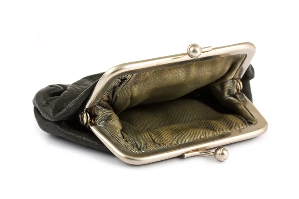 Старая и пустая сумочка — стоковое фото