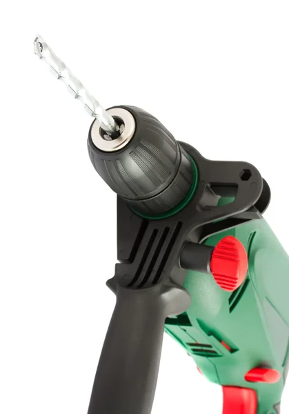 Electric dril with bit closeup — Stock Photo, Image