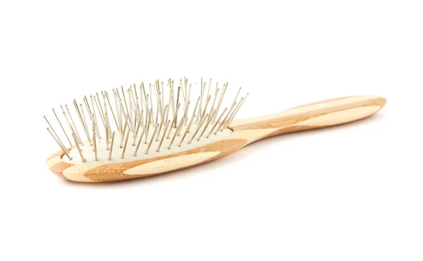 Spazzola per capelli in bambù — Foto Stock