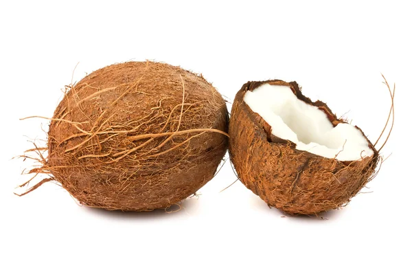 Plné a polovinu z kokosu — Stock fotografie