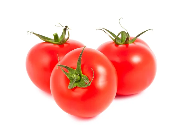 Three ripe red tomatoes — Stock Photo, Image