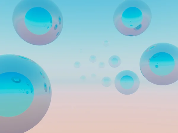 青の水晶球の背景 — ストック写真