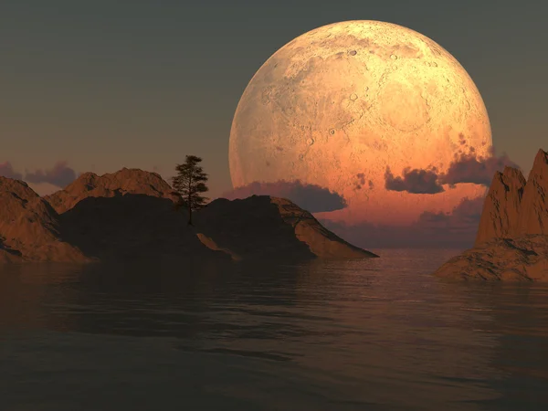 月亮岛湖 — 图库照片