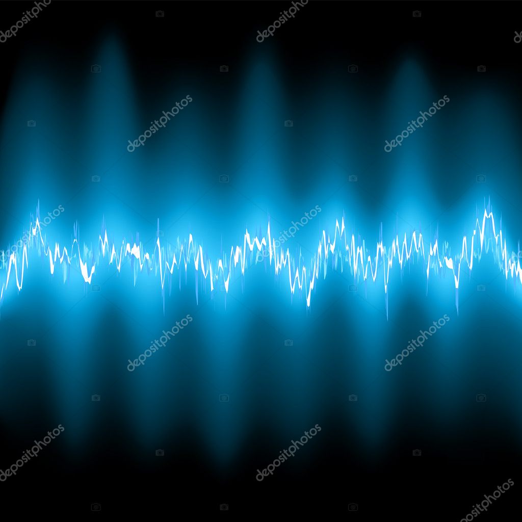 Abstract blue glow Frequency Waveforms. EPS 8 — Stock Vector ...