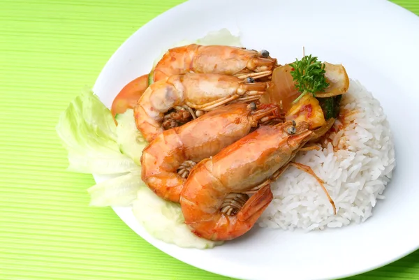 Rice with shrimp — Stock Photo, Image