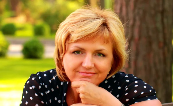 stock image Beautiful business woman is smiling