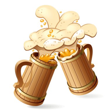 Beer mugs clipart