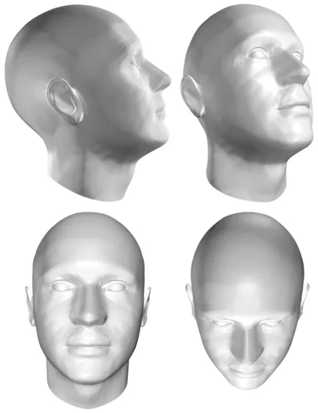 Human head 3D render — Stock Photo, Image