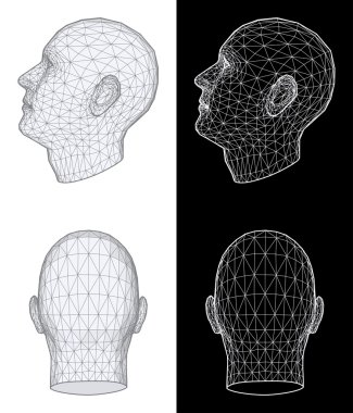 İnsan kafası. vektör illüstrasyonu
