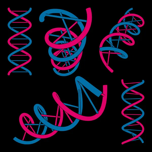 Conjunto de símbolos de ADN — Vetor de Stock