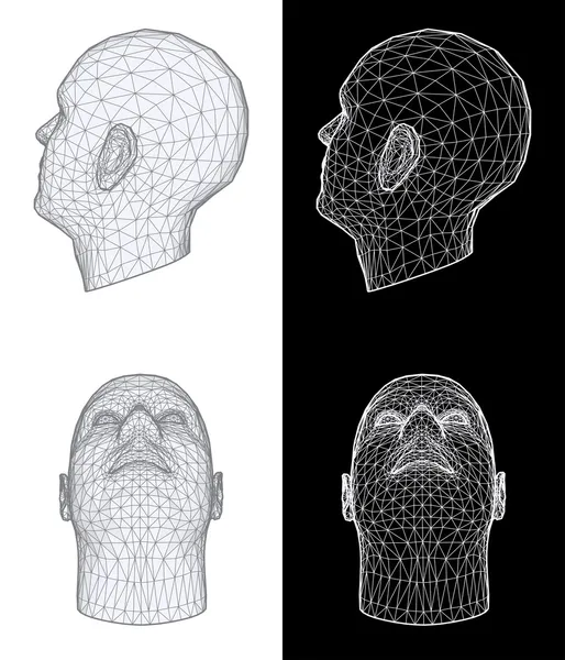 Lidská hlava. vektorová ilustrace — Stockový vektor
