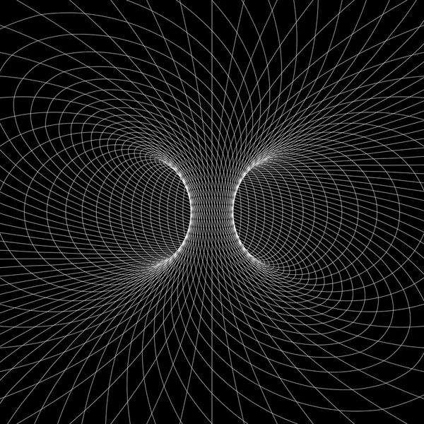 円環体 (ドーナツ) のワイヤ フレームのシンボル — ストックベクタ