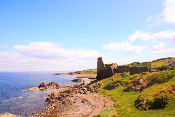 Ruïnes van Dunure Castle, Ayrshire, Schotland — Stockfoto