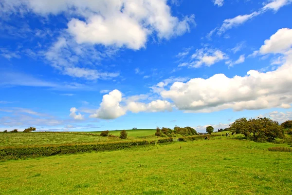 Szkocki krajobraz z chmury na niebie — Zdjęcie stockowe