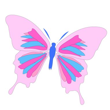 Beautiful butterfly illustration clipart