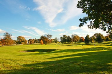 Golf course in Stirling Park, Stirlingshire, Scotland, clipart