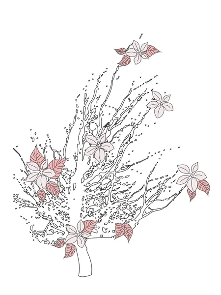 Ilustración del árbol floral —  Fotos de Stock