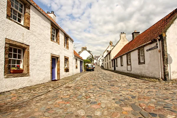 旧街道和房屋在库罗斯、 横笛、 苏格兰 — 图库照片