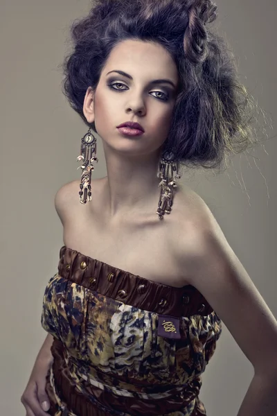 Divat haj fiatal lány modell — Stock Fotó