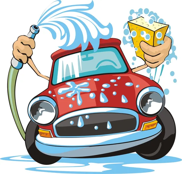 Araba yıkama — Stok Vektör