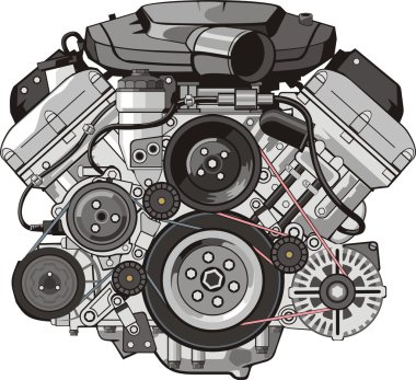 Engine frot side clipart
