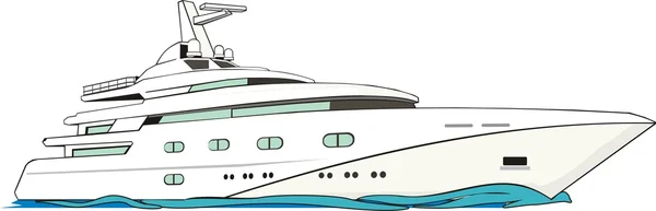 Luxuriöses Segelboot — Stockvektor