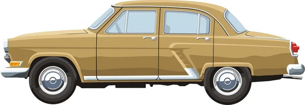 Old car side — Stock Vector