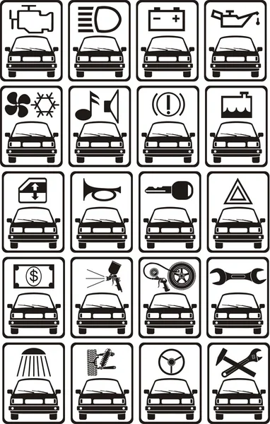 Υπηρεσία αυτοκινήτων σημεία — Διανυσματικό Αρχείο