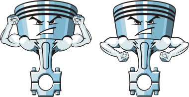 Strong pistons clipart