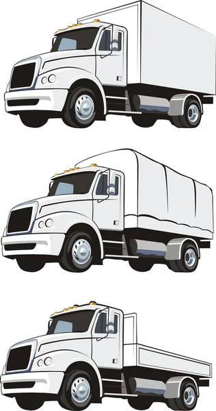 Three lorries — Stock Vector