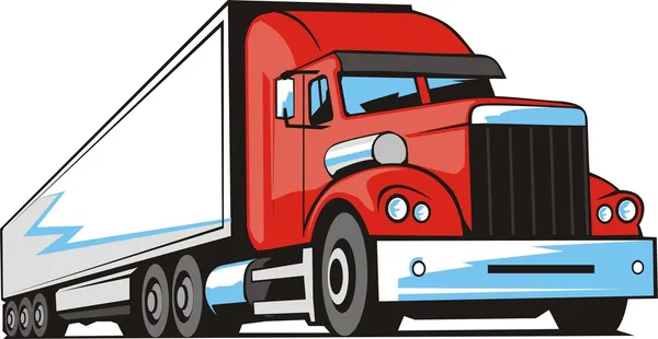 Zware lading vrachtwagen — Stockvector