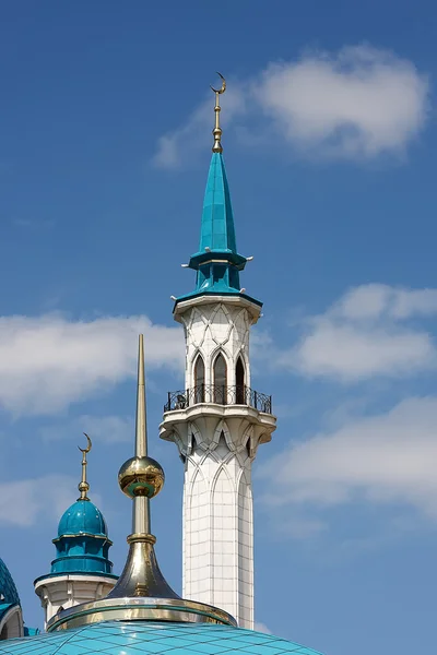 stock image Minarets of the mosque in Kazan Kremlin