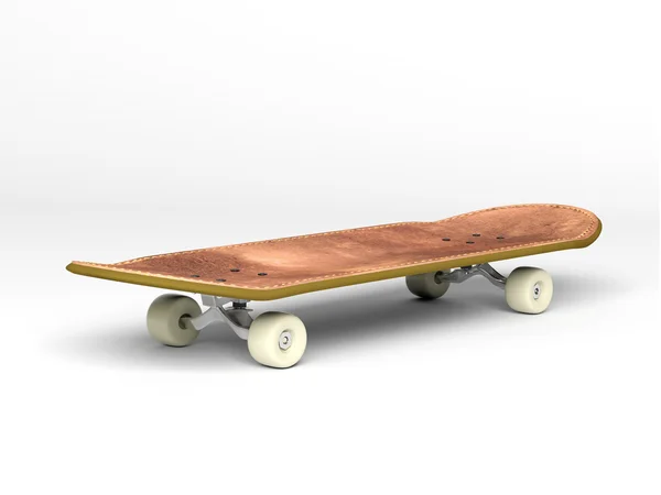 Skateboard isolato su sfondo bianco — Foto Stock