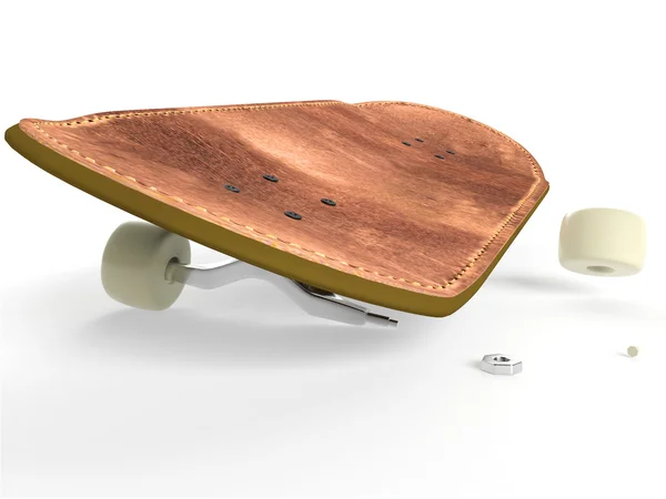 Скейтборд изолирован на белом фоне — стоковое фото