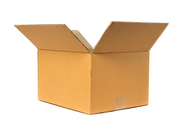 Caja de cartón abierta — Foto de Stock