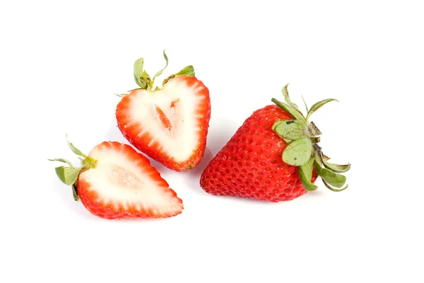 Two isolated strawberries — Stock Photo, Image