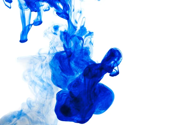 Queda de tinta azul — Fotografia de Stock