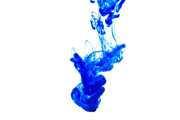 Blauer Farbtropfen — Stockfoto