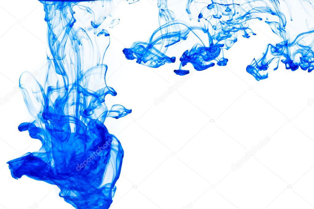 Blue ink drop — Stock Photo © posterize 6108587