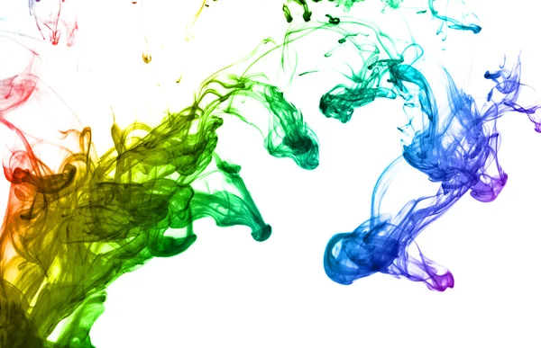 Multicolor inkt daling — Stockfoto