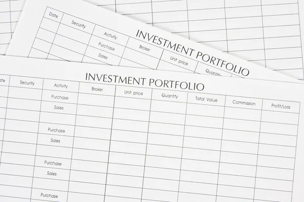 Befektetési táblázatok — Stock Fotó