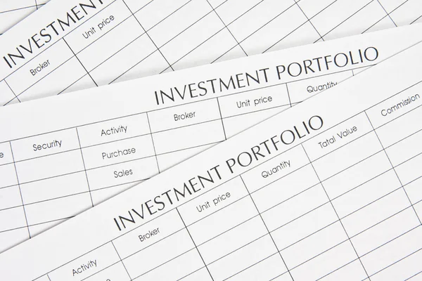 Investment Spreadsheets — Stock Photo, Image