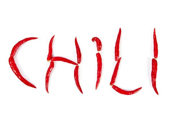 Chili szöveges üzenet — Stock Fotó