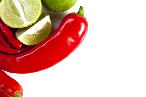 stock image Chili peppercone and lime food ingredient