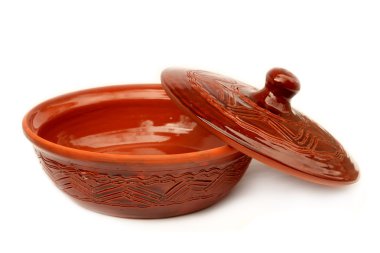 Annealed clay bowl and cover clipart