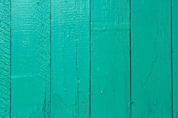 Wooden turquoise fence — Stock Photo, Image