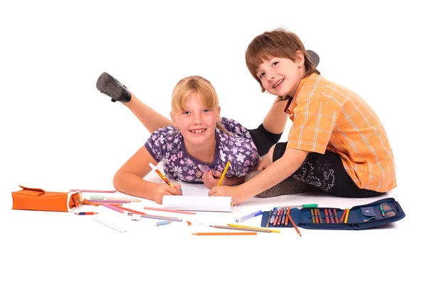 Kids posing for back to school theme — Stock Photo, Image