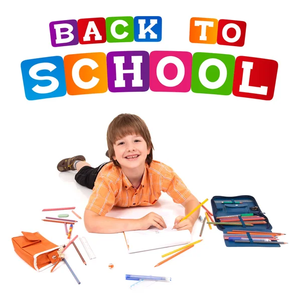 Boy posing for back to school theme — Stock Photo, Image