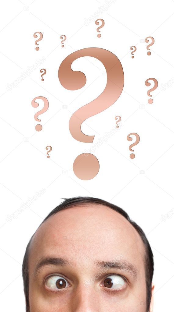 Male adult has way too many questions in his head